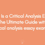 What Is a Critical Analysis Essay? The Ultimate Guide with critical analysis essay example